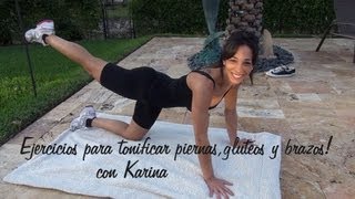 Ejercicios para tonificar piernas gluteos y brazos Episodio 1 [upl. by Canica169]