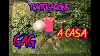 SUPER ESERCIZI PER SMALTIRE GAG  ALLENAMENTO COMPLETO CON LA FITBALL [upl. by Osmond]