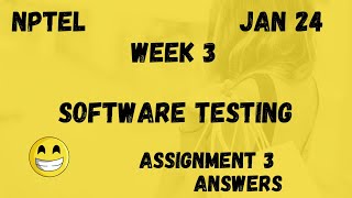 Software Testing  Assignment 3  NPTEL 2024 [upl. by Ho]