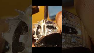 Single stone engraved ring making shorts viralshort youtubeshorts trending engraving [upl. by Aisyle925]