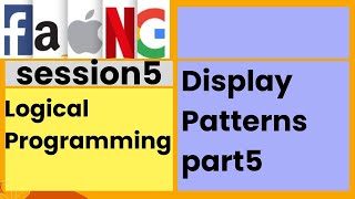 Logical Programming  Display Patterns  part5  session5  faangacademy [upl. by Lezirg]