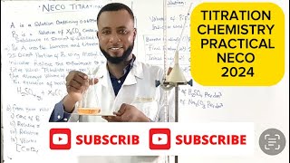 NECO 2024 CHEMISTRY PRACTICAL ON TITRATION [upl. by Ainitsirhc]