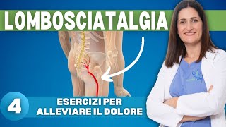 4 Esercizi per attenuare il dolore causato dalla Lombosciatalgia [upl. by Bobbi]