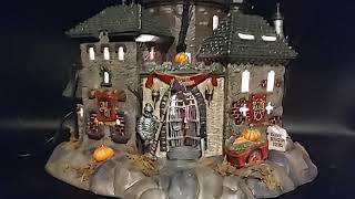 Dept 56 Halloween Village Castle Blackstone 55346 with Lights and Sound Test Video [upl. by Leonidas]