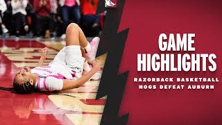 Highlights Hogs Defeat Auburn  RAZORBACK BASKETBALL [upl. by Atsylak115]