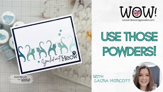 USE those WOW embossing powders wowembossingpowder cardmaking cards heatembossing [upl. by Nissie]