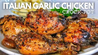 Italian Garlic Chicken Recipe In Crock Pot [upl. by Urbanus]