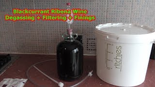 Blackcurrant Ribena Wine Degassing Filtering Finings Part 22 Home Brew Beer Kit UK [upl. by Boeschen987]