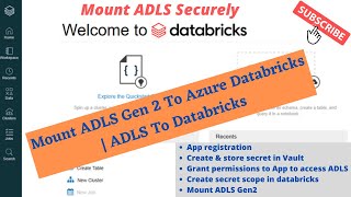 7 Mount ADLS Gen2 To Databricks  Create Mount Point to ADLS Gen2  ADLS Gen2 to Databricks [upl. by Fugate]