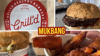 Simply Grill’d Burger 🍔 from grilldhealthyburgers  ASMR  MUKBANG EatingShow [upl. by Neellok]