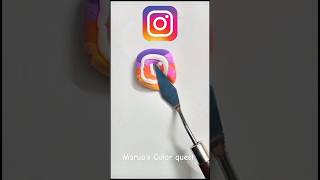 Instagram logo colour mixing clay instagram colormixing shorts Maruascolorquest logo diy [upl. by Ikoek]