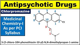 Antipsychotic drugs structure and IUPAC names [upl. by Wendeline]