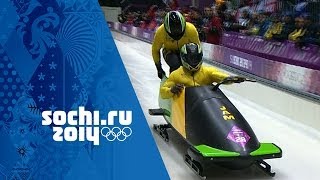 Bobsleigh  Mens TwoMan Heats 1 amp 2  Sochi 2014 Winter Olympics [upl. by Hoes]