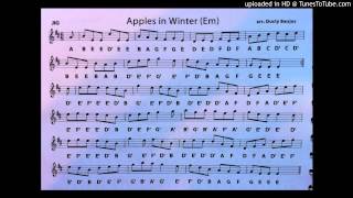 Apples in Winter by Kevin Griffin tenor banjo slowed down to 70 speed [upl. by Meng]