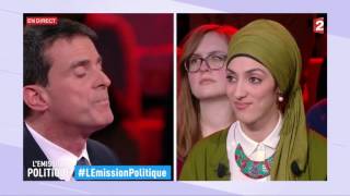 Manuel Valls quotJe minquiète dun voile porté comme un étendard politiquequot  Lémission politique [upl. by Ecyoj170]