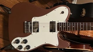 Squier Affinity Telecaster Deluxe Burgundy Mist  REVIEWDEMO [upl. by Leahcimnoj]