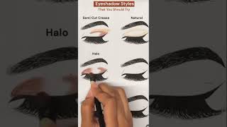 Different eyeshadow styles 🎀✨tips facts hack hacks tipsandtricks makeup eyeliner eyeshadow [upl. by Arielle957]