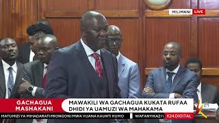 K24 TV LIVE Gachagua Impeachment Case [upl. by Lekar]