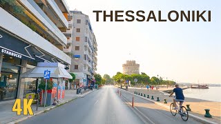 Thessaloniki Greece  Driving the capital of the north  4K [upl. by Einwahs]