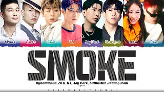 Dynamic Duo ZICO BI Jay Park CHANGMO amp Jessi Smoke Remix Lyrics  ShadowByYoongi [upl. by Rinna]