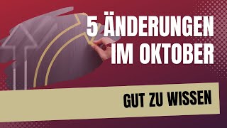 Gut zu wissen 5 wichtige Änderungen für Rentner im Oktober 2024 [upl. by Ellehcim997]