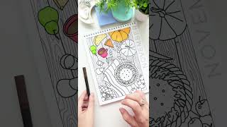 Thanksgiving Inspired Calendar Coloring Page coloringbookforadults coloringbooksforadults [upl. by Nnyre612]