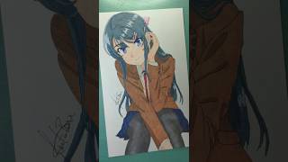 Draw Mai Sakurajima  Seishun Buta Yarō wa Bunny Girlsenpai no Yume wo Minai  anime drawing [upl. by Ialokin]