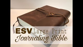 ESV Large Print Journaling Bible Review Natural Leather [upl. by Mita]