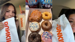 DUNKIN DONUTS MUKBANG 🍩 🥤 TikTok compilation [upl. by Ahsenrac420]