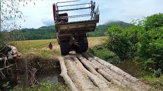 Detik detik MENEGANGKAN SAAT KOMBI YANMAR YH 850 SEDANG MENYEBERANGI SUNGAI DAN SALURAN AIR [upl. by Amej]