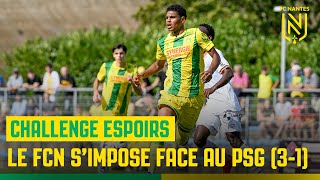 Challenge Espoirs  le FCN simpose sur le terrain du PSG 31 [upl. by Ahcim]