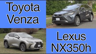 Toyota Venza hybrid VS Lexus NX350h comparison Battle of the hybrids [upl. by Nath]