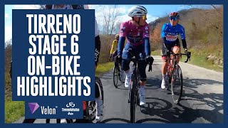 Tirreno Adriatico 2022 Stage 6 OnBike Highlights [upl. by Ahsille]