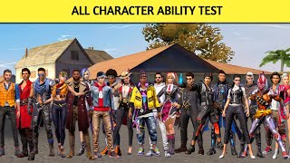 ALL CHARACTER ABILITY TEST FREE FIRE  GARENA FREE FIRE [upl. by Christianna]