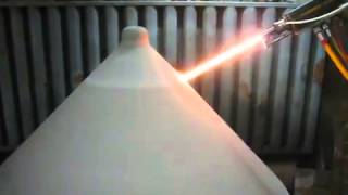 Robotic Thermal Spray Coating of a Deflector Cone [upl. by Anoiuq548]