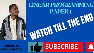 LINEAR PROGRAMMING PAPER 1 [upl. by Ahsenit]