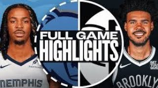 Grizzlies vs Nets Highlights  Ja Morant Clutch Performance Key Plays amp NBA Recap [upl. by Chilt]