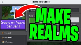 How To Make Realms For Minecraft Bedrock 121 [upl. by Sucramat]