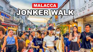 Jonker Walk Melaka Malacca  Malaysia Night Market Tour  Malaysia Street Food 🇲🇾🍭🍡 [upl. by Gruber]