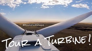 Tour A Wind Turbine  RoundIsAShape US Department of Energy GoPro [upl. by Allemat]