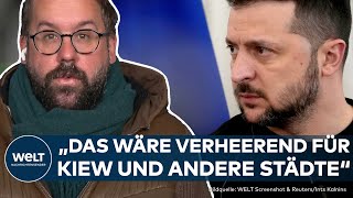 UKRAINEKRIEG Selenskyj versucht zu beruhigen Bevölkerung sorgt sich um Nachschub von Luftabwehr [upl. by Hsemin]