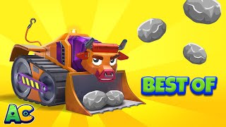 The Best of BULL BULLDOZER Cartoons  AnimaCars  Rescue Team  Trucks Videos for Children [upl. by Nnaira]