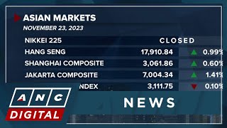 Asian markets closed mostly higher with Wall Street closed for Thanksgiving  ANC [upl. by Ecirp]