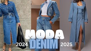 Tendencia DENIM en la moda otoñoinvierno 20242025 [upl. by Rosamund]