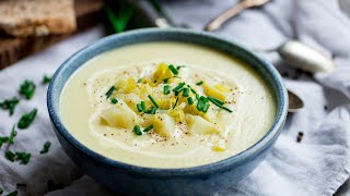 Homemade Creamy Leek and Potato Soup [upl. by Oiredised364]