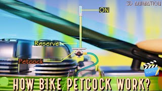 How Does Motorcycle Petcock Work A Very Smart Engineering Behind Petcock3D Animation With CC [upl. by Ecinert291]