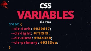 Learn CSS Variables In 7 Minutes [upl. by Nylrahs937]