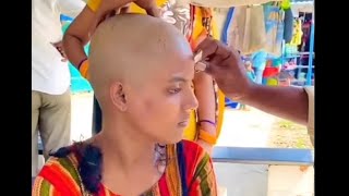 Headshave indian women 2023 new headshave Buzzcut barbershop Baldbeauty baldwomenbaldheadchat [upl. by Wyon411]