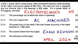 Electrotechnics N5 AC Machines April 2024 mathszoneafricanmotives [upl. by Elisabeth]