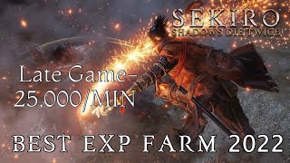 FASTEST Way to FARM EXP LateEnd Game in 2022  Sekiro Shadows Die Twice [upl. by Orvas888]